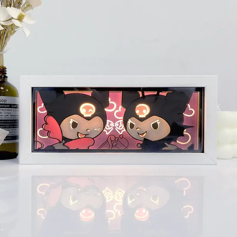 Kuromi Sanrio Anime 3D Shadow Box Lamp Anime store showcasing anime merch and collectibles.