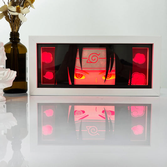 Itachi Uchiha Anime 3D Shadow Box Lamp Anime store showcasing anime merch and collectibles.