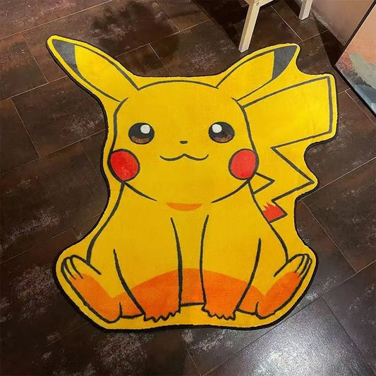 Pikachu Pokemon Carpet - Soft and Durable 80x80 cm Rug Featuring Pikachu Character, Perfect for Kids' Rooms and Pokemon Fans