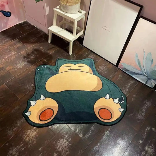 Snorlax Pokemon Carpet - Soft and Durable 80x80 cm Rug Featuring Snorlax Character, Perfect for Kids' Rooms and Pokemon Fans