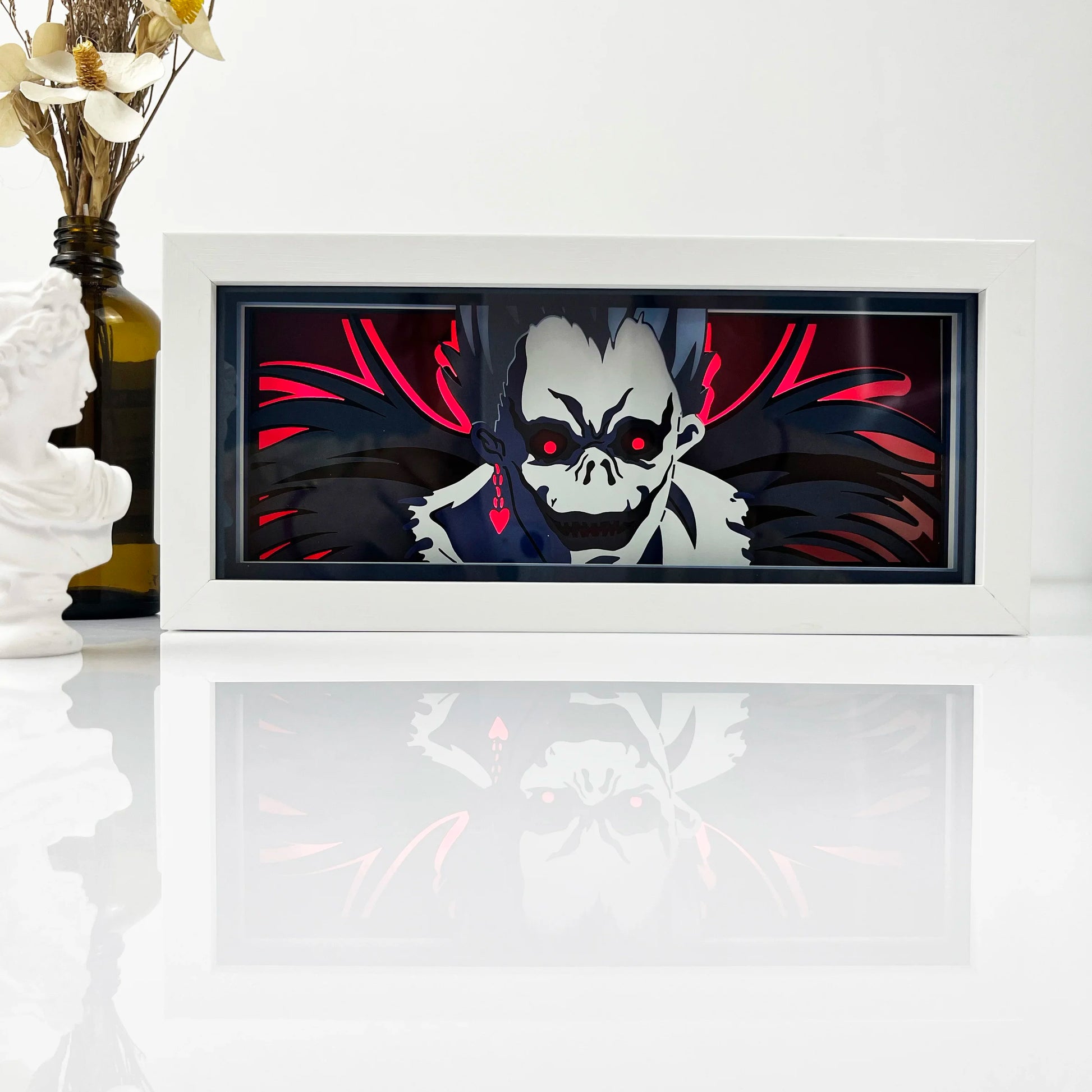 Ryuk Death Note Anime 3D Shadow Box Lamp Anime store showcasing anime merch and collectibles.