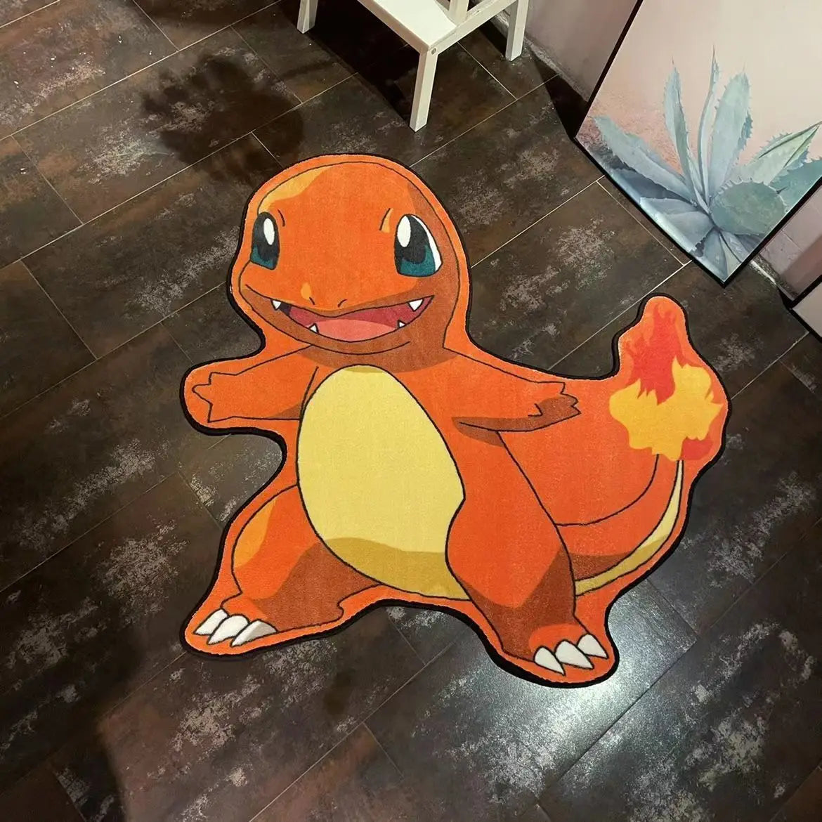 Charmander Pokemon Carpet - Soft and Durable 80x80 cm Rug Featuring Charmander Character, Perfect for Kids' Rooms and Pokemon Fans