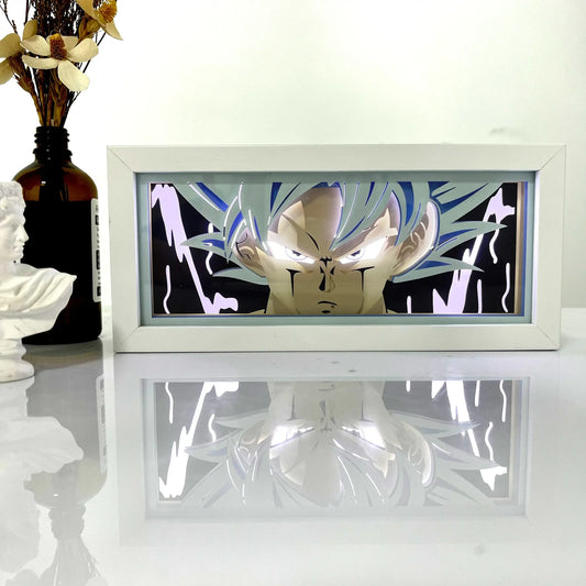 Goku Anime 3D Shadow Box Lamp Anime store showcasing anime merch and collectibles.