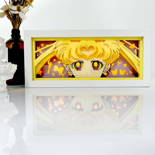 Sailor Moon Anime 3D Shadow Box Lamp Anime store showcasing anime merch and collectibles.