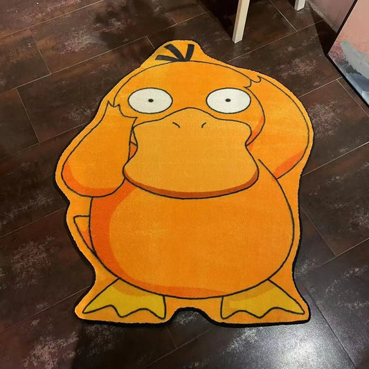 Psyduck Pokemon Carpet - Soft and Durable 80x80 cm Rug Featuring Psyduck Character, Perfect for Kids' Rooms and Pokemon Fans