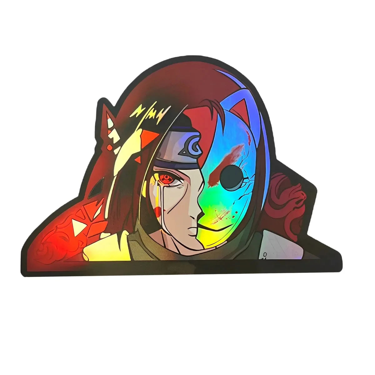 Itachi Anbu Holographic Anime Sticker Anime store showcasing anime merch and collectibles.