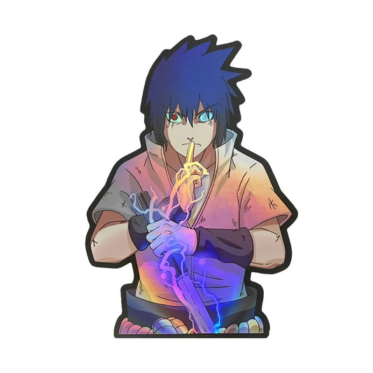 Sasuke Rinnegan Sharingan Holographic Anime Sticker Anime store showcasing anime merch and collectibles.