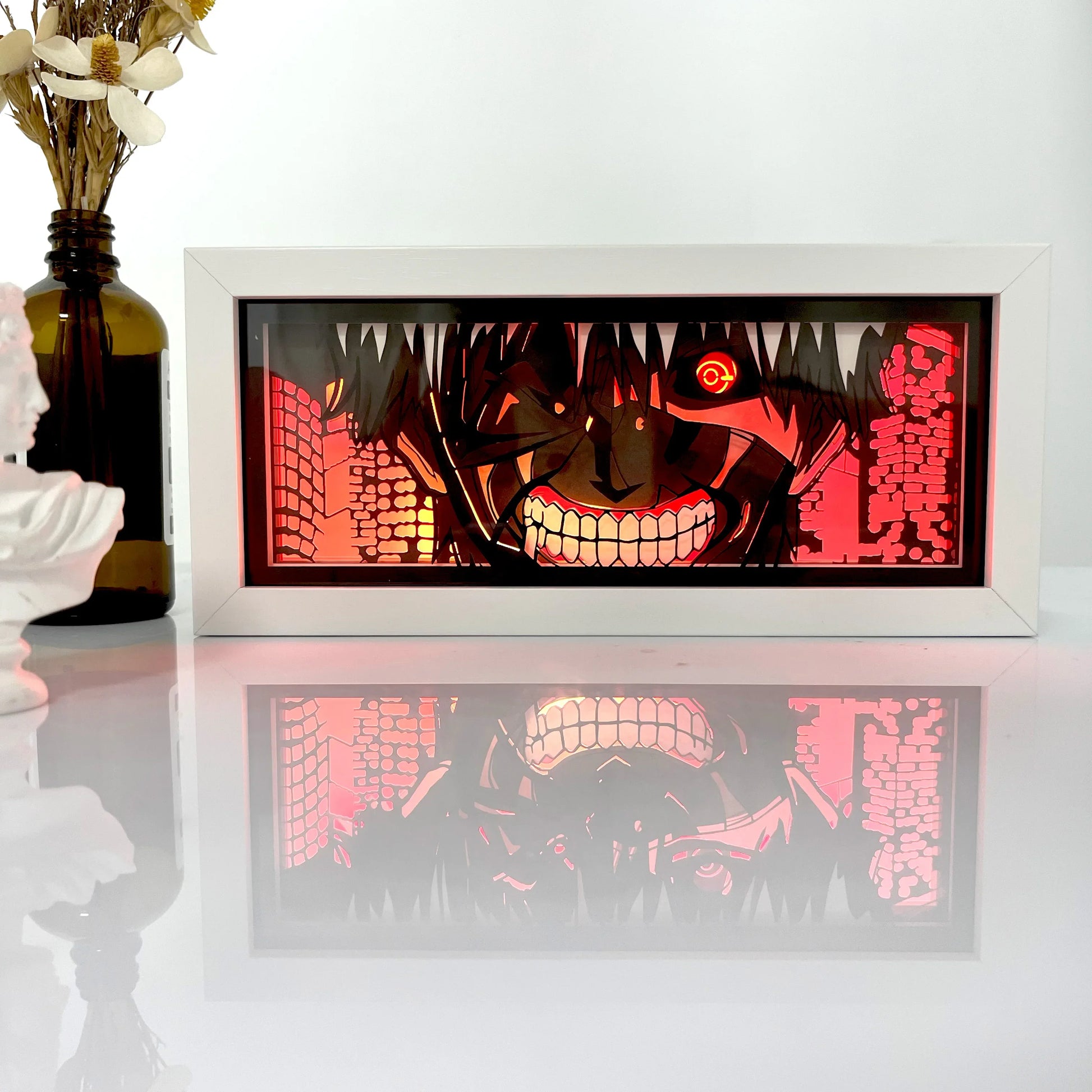 Ken Kaneki Tokyo Ghoul Anime 3D Shadow Box Lamp Anime store showcasing anime merch and collectibles.