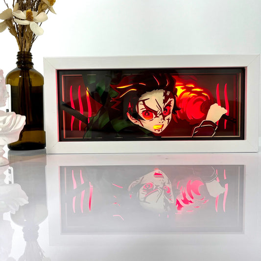 Tanjiro Kamado Demon Slayer Anime 3D Shadow Box Lamp Anime store showcasing anime merch and collectibles.