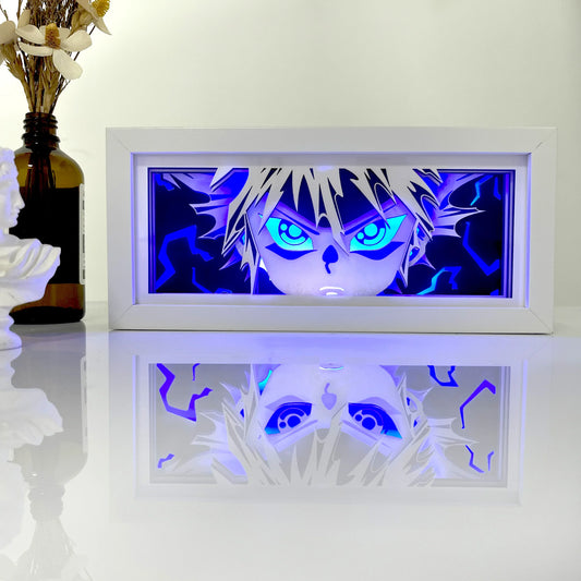 Killua Zoldyck Hunter x Hunter Anime 3D Shadow Box Lamp Anime store showcasing anime merch and collectibles.