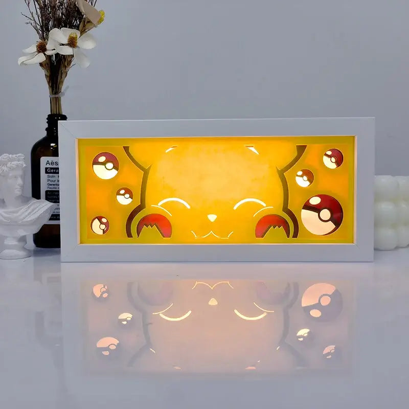 Pikachu Anime 3D Shadow Box Lamp Anime store showcasing anime merch and collectibles.