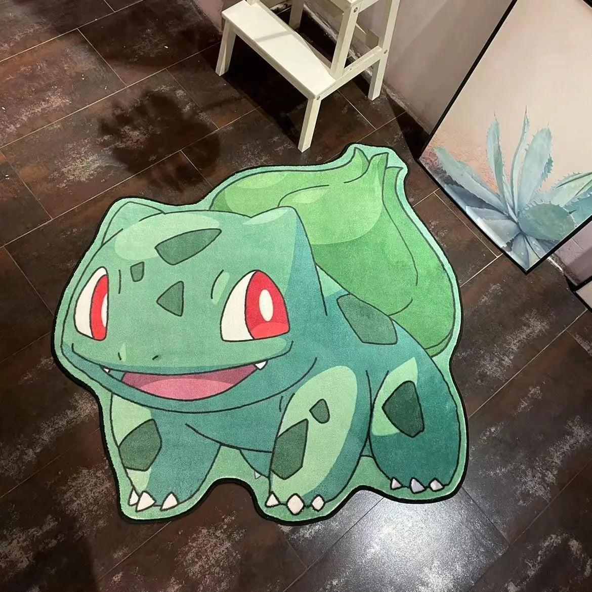 Bulbasaur Pokemon Carpet - Soft and Durable 80x80 cm Rug Featuring Bulbasaur Character, Perfect for Kids' Rooms and Pokemon Fans