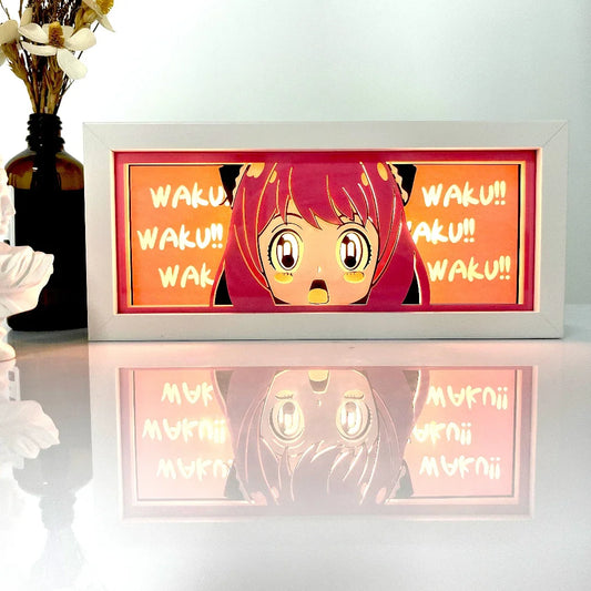 Anya Forger Spy Family Anime 3D Shadow Box Lamp Anime store showcasing anime merch and collectibles.