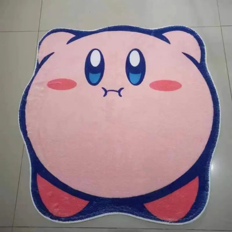 Kirby Carpet - Soft and Durable 80x80 cm Rug Featuring Kirby Character, Perfect for Kids' Rooms and Kirby Fans