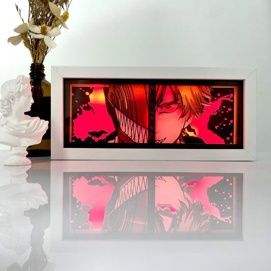 Denji Chainsaw Man Anime 3D Shadow Box Lamp Anime store showcasing anime merch and collectibles.