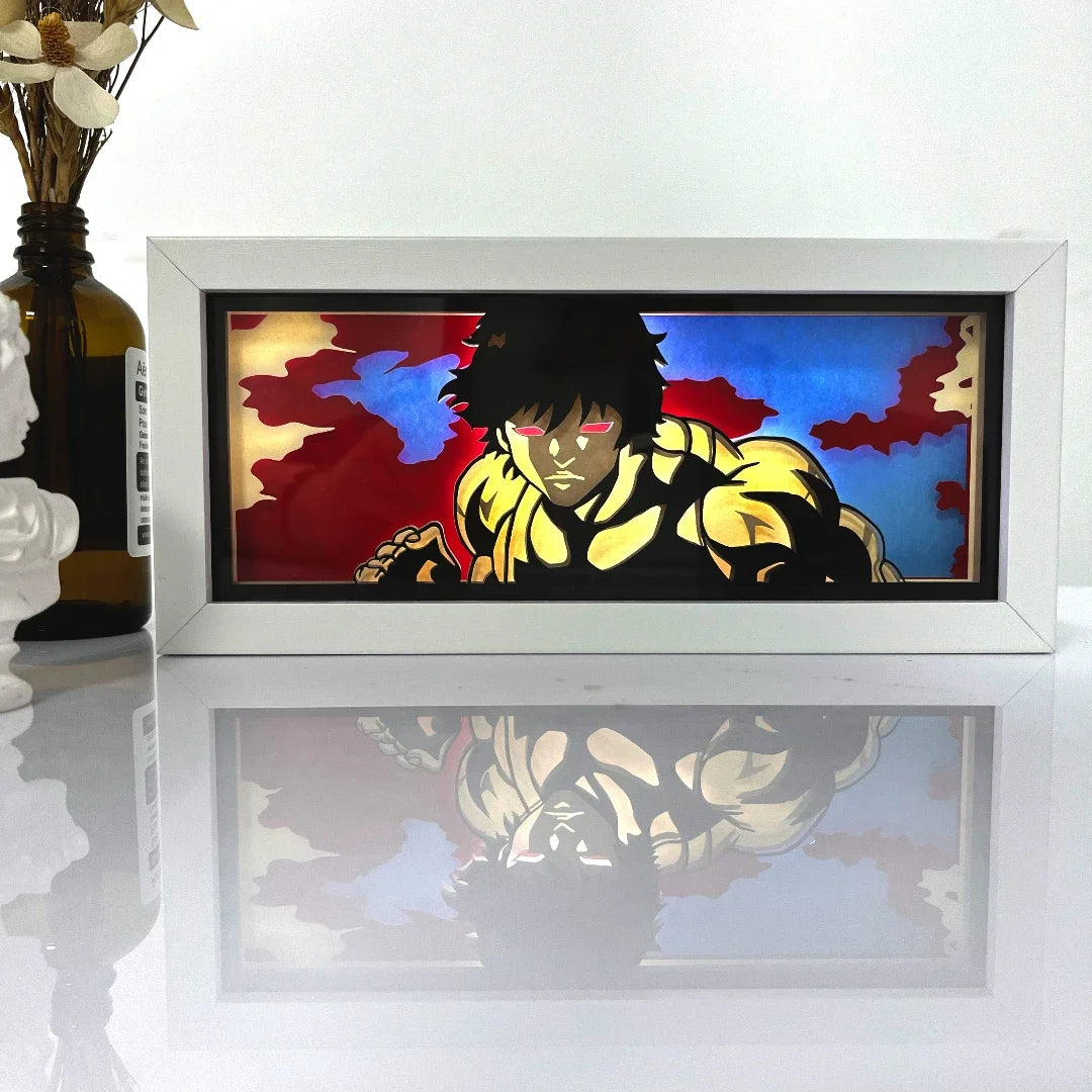 Baki Hanma Anime 3D Shadow Box Lamp Anime store showcasing anime merch and collectibles.