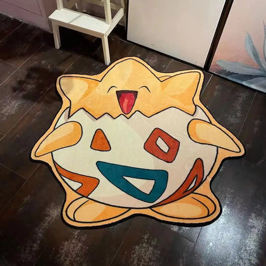 Togepi Pokemon Carpet - Soft and Durable 80x80 cm Rug Featuring Togepi Character, Perfect for Kids' Rooms and Pokemon Fans