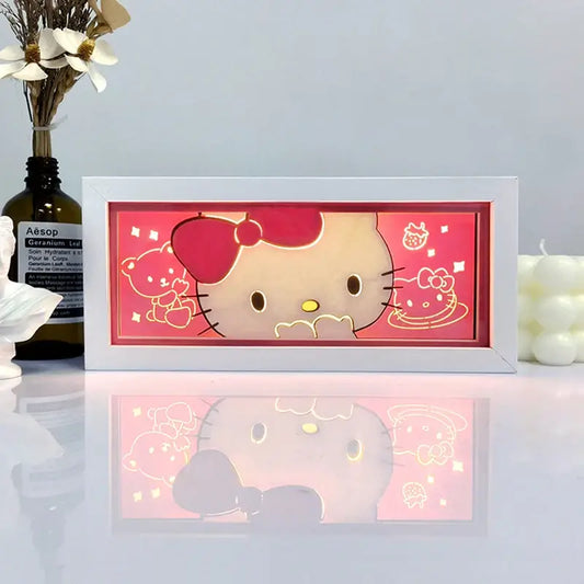 Hello Kitty Sanrio Anime 3D Shadow Box Lamp Anime store showcasing anime merch and collectibles.