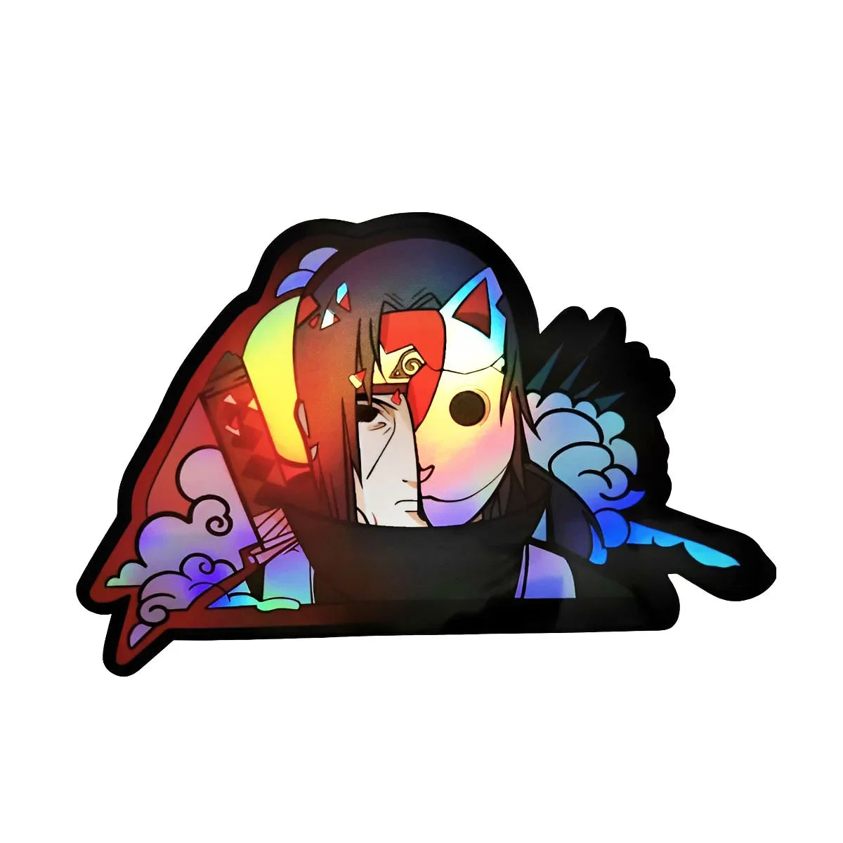 Itachi Anbu Black Ops Holographic Anime Sticker Anime store showcasing anime merch and collectibles.