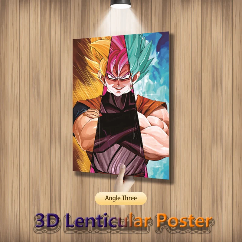 Goku and Vegeta Dragon Ball Lenticular 3D Anime Poster